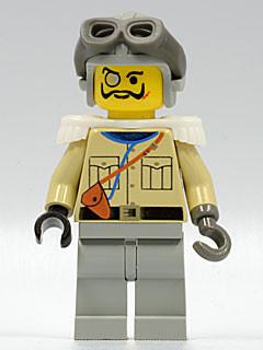 LEGO Minifigure-Baron Von Barron with Light Gray Flying Helmet-Adventurers: Desert-ADV005-Creative Brick Builders